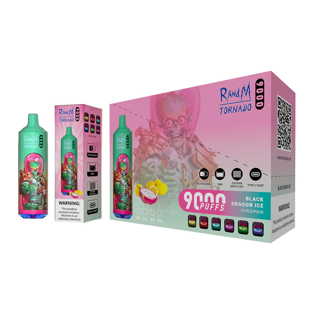 RAndM Tornado 9000 Puffs Disposable Vape Pack of 10 - Image 6